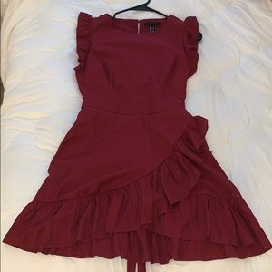burgundy dress
